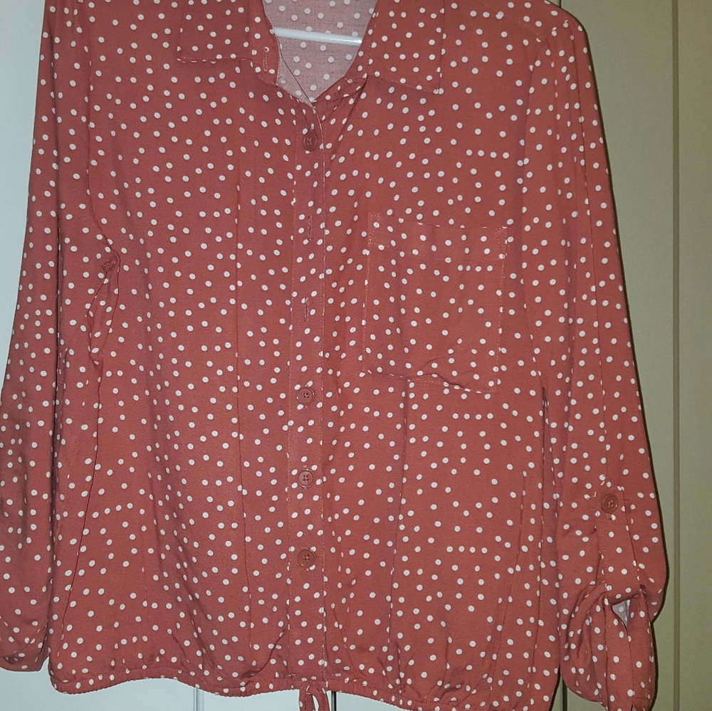 Blouse, burnt orange